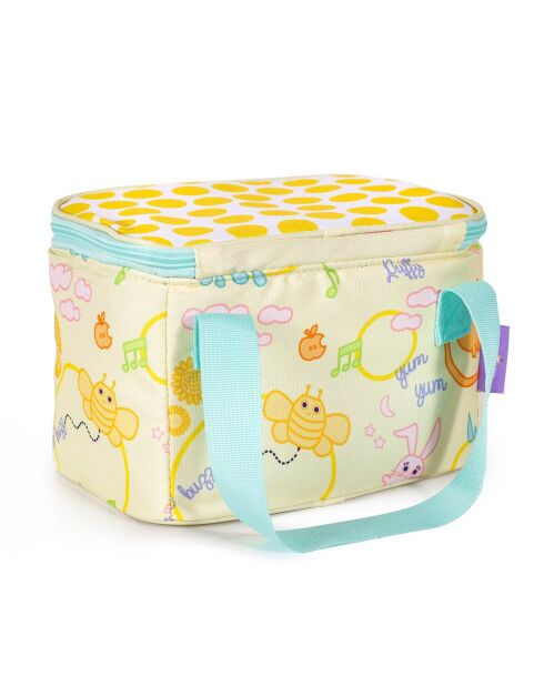 Borsa termica per snack Milk&Moo gialla - 23 x 16 x 16 cm