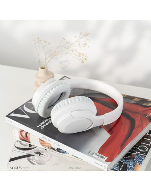 Casque Bluetooth à Bandeau Moodix KO23NB1701W blanc