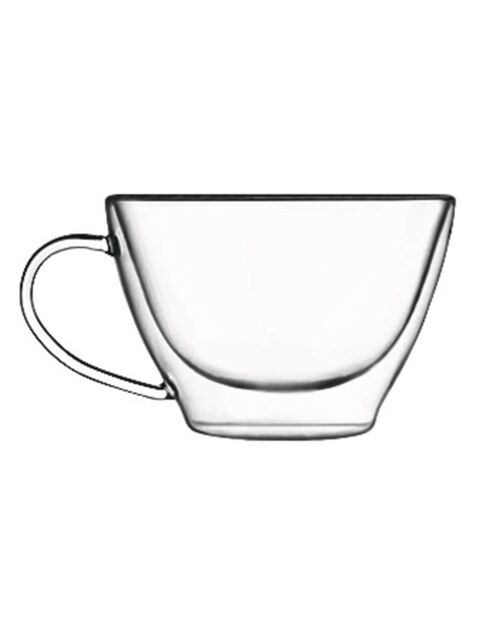 2 transparante Thermic Glass koffieglazen - 38,5 cl