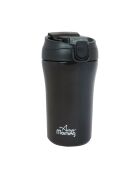Vaso termo negro con tapa de Any Morning Travel, 400 ml