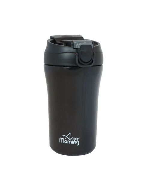 Any Morning Travel Thermobecher mit Deckel, 400 ml, Schwarz