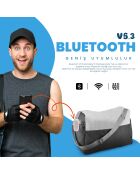 Altoparlante Bluetooth portatile Moodix grigio