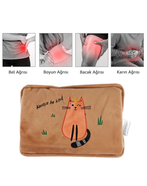 Bouillotte électrique Biggdesign Kind Cat marron - 1 L