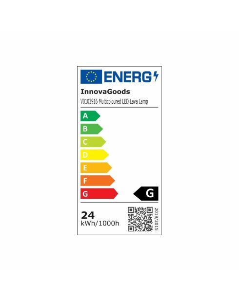 Kolemp Mehrfarbige LED-Lavalampe -D. 10 x 34,5 cm
