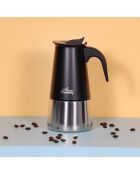 Cafetière espresso en acier inoxydable Any Morning noire - 300 ml