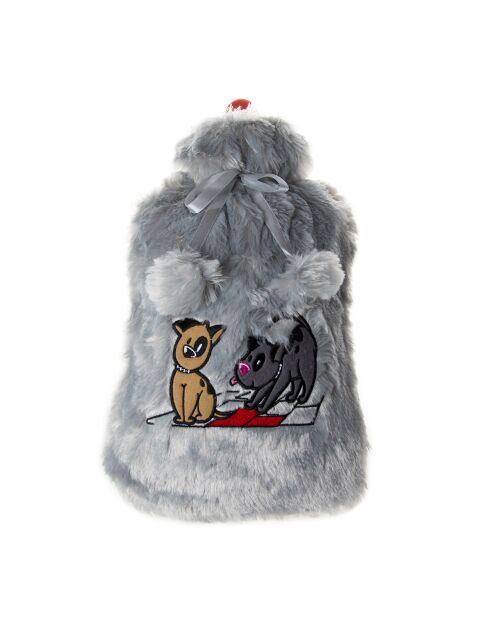 Bouillotte Biggdesign Dogs grise - 2 L