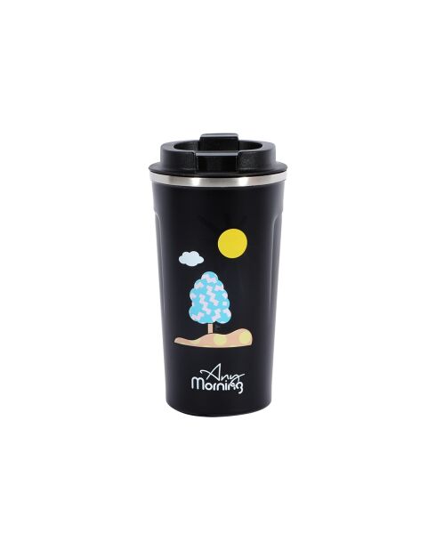 Any Morning schwarzer Thermobecher mit Deckel - 510 ml