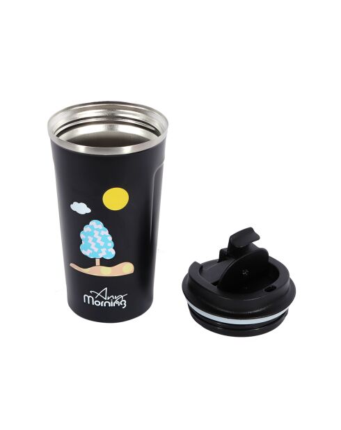 Any Morning schwarzer Thermobecher mit Deckel - 510 ml