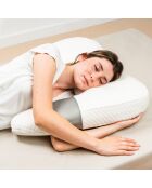 Ullow wit/grijs multifunctioneel ergonomisch kussen - 61 x 63,5 x 13 cm