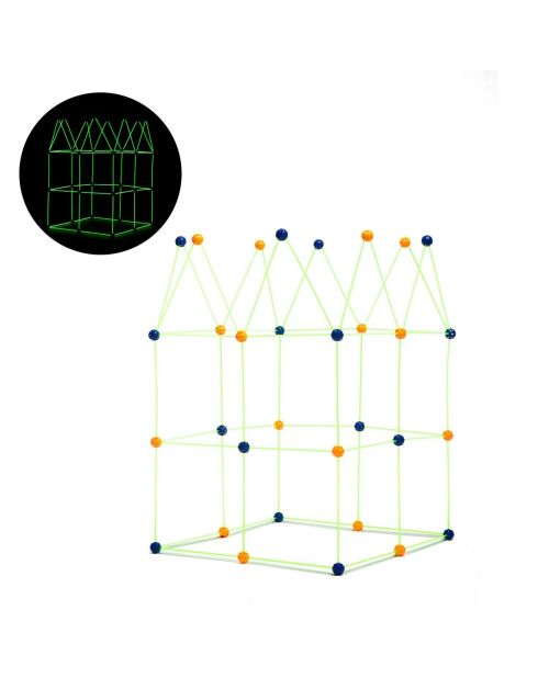 Kit de construction de Fort pour enfants Archikitt multicolore - 85 pièces, 31 x (Ø 3,5 cm)
