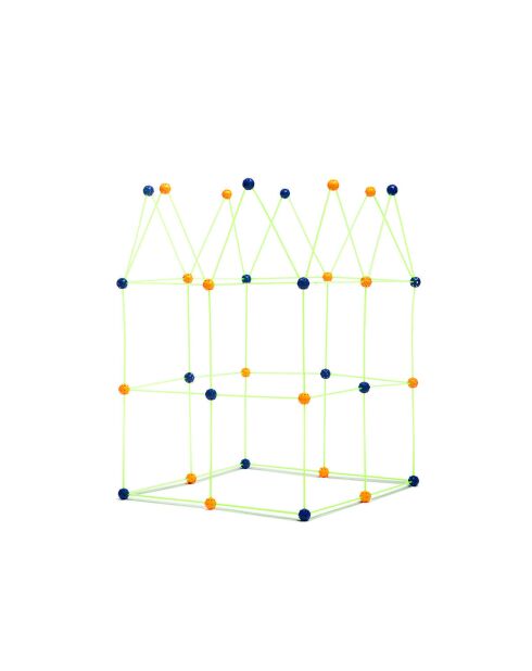 Kit de construction de Fort pour enfants Archikitt multicolore - 85 pièces, 31 x (Ø 3,5 cm)