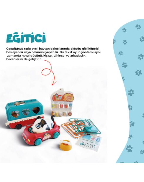 Ensemble voiture chien à commande vocale et chariot à snacks Ogi Mogi Toys multicolore