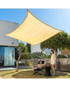 Voile d’ombrage rectangulaire Shazail beige - 2 x 3 m
