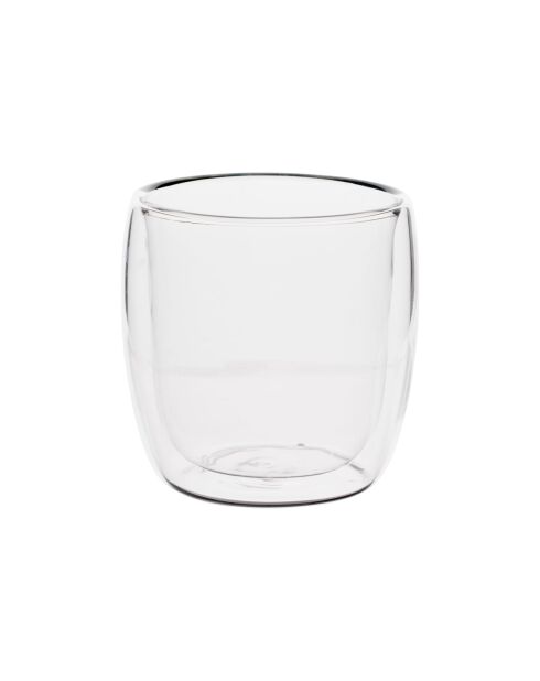 2 transparante Thermic Glass koffieglazen - 24 cl