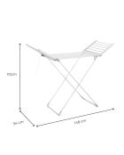Étendoir à linge électrique pliable avec écran LED, contrôle de la température et ailes Warmmat gris - 148 x 112 x 54 cm