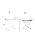Étendoir à linge électrique pliable avec écran LED, contrôle de la température et ailes Warmmat gris - 148 x 112 x 54 cm