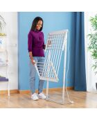 Étendoir à linge électrique pliable avec écran LED, contrôle de la température et ailes Warmmat gris - 148 x 112 x 54 cm