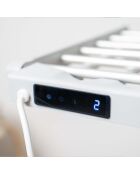 Étendoir à linge électrique pliable avec écran LED, contrôle de la température et ailes Warmmat gris - 148 x 112 x 54 cm