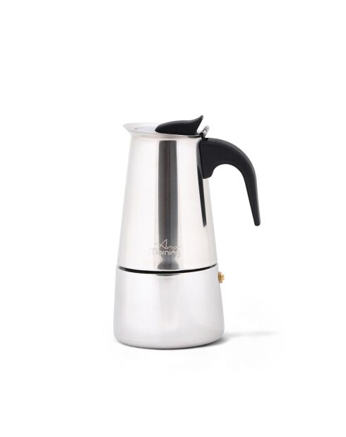 Cafetière moka en acier inoxydable Any Morning FE001-4 argentée - 200 ml