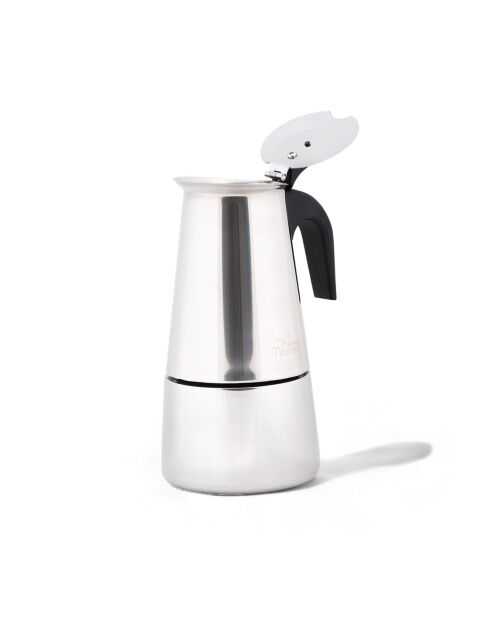 Cafetière moka en acier inoxydable Any Morning FE001-4 argentée - 200 ml