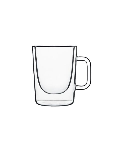 2 transparante Thermic Glass koffieglazen - 30 cl