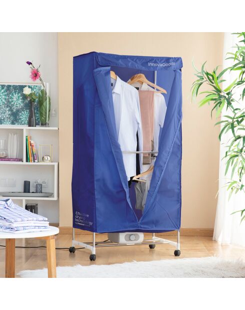 Séchoir électrique portatif à 2 hauteurs Dupledry Blue bleu - 70 x 150 x 45 cm