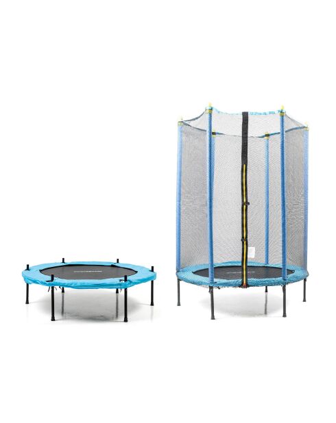 Trampoline pour enfants avec filet de sécurité Zuply bleu/noir -D. 140 x 190 cm