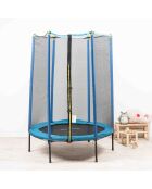 Trampoline pour enfants avec filet de sécurité Zuply bleu/noir -D. 140 x 190 cm