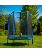Trampoline pour enfants avec filet de sécurité Zuply bleu/noir -D. 140 x 190 cm