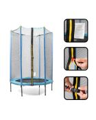 Trampoline pour enfants avec filet de sécurité Zuply bleu/noir -D. 140 x 190 cm