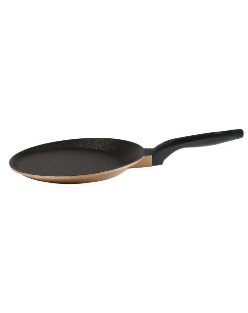 Moule à crêpes en aluminium coulé avec revêtement en granit Daphne Serenk Fun Cooking jaune cuivre - 22 cm