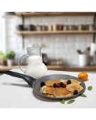 Moule à crêpes en aluminium coulé avec revêtement en granit Daphne Serenk Fun Cooking jaune cuivre - 22 cm