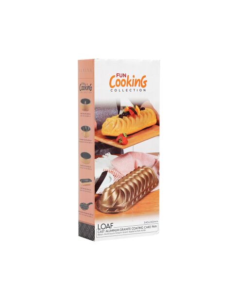 Moule à cake Serenk Fun Cooking jaune cuivre