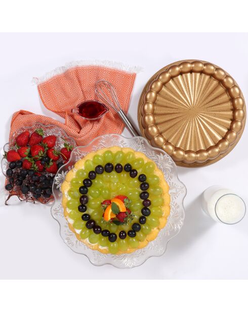 Moule à tarte et quiche Serenk Fun Cooking jaune cuivre