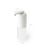 Distributeur automatique rechargeable de savon moussant Bitefom blanc et transparent - 11 x 21,5 x 6,5 cm
