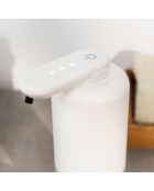 Distributeur automatique rechargeable de savon moussant Bitefom blanc et transparent - 11 x 21,5 x 6,5 cm