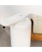 Distributeur automatique rechargeable de savon moussant Bitefom blanc et transparent - 11 x 21,5 x 6,5 cm