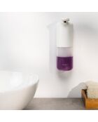 Distributeur automatique rechargeable de savon moussant Bitefom blanc et transparent - 11 x 21,5 x 6,5 cm