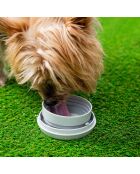 Laisse de chien rétractable 6 en 1 Leashic grise et noire - 18 x 13,5 x 7,5 cm
