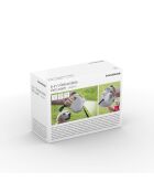 Laisse de chien rétractable 6 en 1 Leashic grise et noire - 18 x 13,5 x 7,5 cm