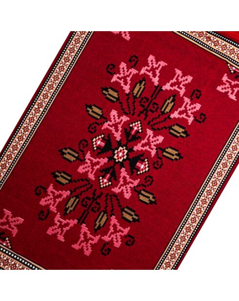 Tapis réversible BiggHome ethnique rouge - 80 x 150 cm