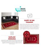 Tapis réversible BiggHome ethnique rouge - 80 x 150 cm