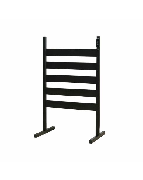 Porte-serviettes électrique pour mur ou sol Towarck noir - 5 barres, 50 x 80 x 10 cm