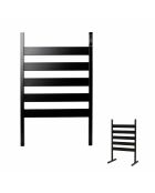 Porte-serviettes électrique pour mur ou sol Towarck noir - 5 barres, 50 x 80 x 10 cm