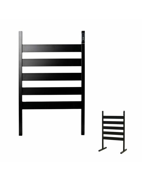 Porte-serviettes électrique pour mur ou sol Towarck noir - 5 barres, 50 x 80 x 10 cm
