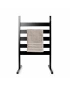 Porte-serviettes électrique pour mur ou sol Towarck noir - 5 barres, 50 x 80 x 10 cm