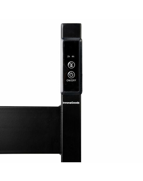 Porte-serviettes électrique pour mur ou sol Towarck noir - 5 barres, 50 x 80 x 10 cm