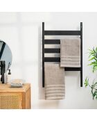 Porte-serviettes électrique pour mur ou sol Towarck noir - 5 barres, 50 x 80 x 10 cm