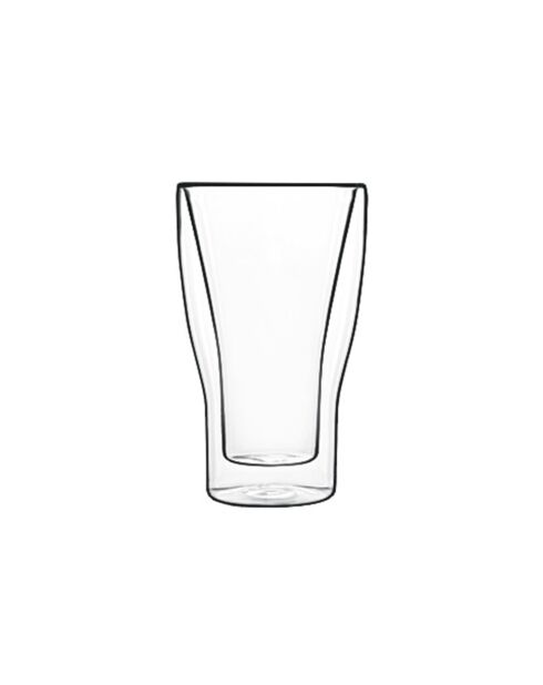 2 transparante Thermic Glass koffieglazen - 34 cl