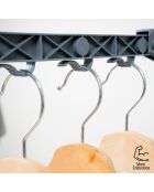 Étendoir pliant vertical à roulettes Dolver gris/argenté - 49-62 x 175 x 67 cm